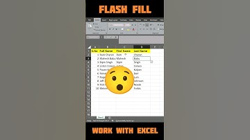 Flash Fill in excel #shorts #excel #short #shortvideo #tips #trending #viral #india #youtubeshorts