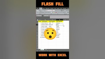 Flash Fill in excel #shorts #excel #short #shortvideo #tips #trending #viral #india #youtubeshorts