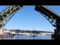 Passing beneath the Ballard Bridge (bascule/draw)