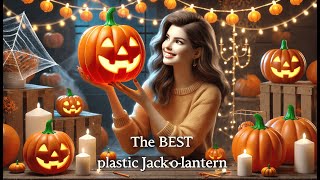 🎃 Ghrdopy Fake Pumpkins, 8 Pcs Orange Artificial Pumpkins | Best Plastic Jackolantern Decoration 🏚️