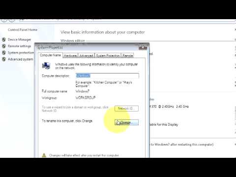 Video: How To Change The Computer Name In Windows 7