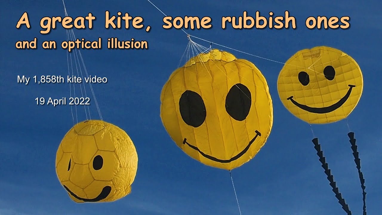 A great kite some rubbish ones and an optical illusion