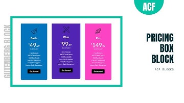 Gutenberg Pricing Box Block | ACF Blocks