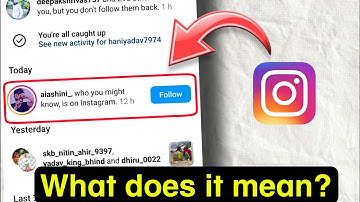 who you might know is on instagram notification ka matlab kya hai