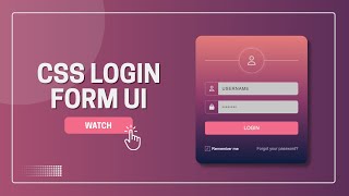 Modern Login Page UI Design Using HTML &amp; CSS | Glassmorphism Login Form