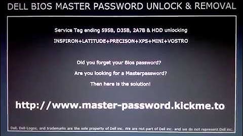 DELL BIOS PASSWORD 1D3B 2A7B, 595B, E6220 E6230 E6320 E6330 E6420 E6430 E6520 E6530 E3330