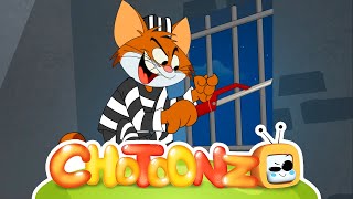 Cat & Keet  Prison Escape Police vs Thief Cat  Funny cartoon world Shows For Kids Chotoonz TV