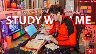 STUDY WITH ME LIVE POMODORO | 12 HOURS STUDY CHALLENGE ✨ Harvard Student, Relaxing Rain Sounds