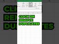 REMOVE DUYPLICATES IN EXCEL!! #dataanalysis #excelworld