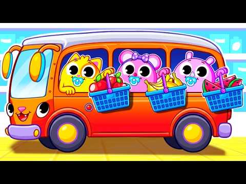 Baby Get On The Bus for Kids | Shopping Mall Adventures | Escalator & Elevator Safety | Toddler Zoo