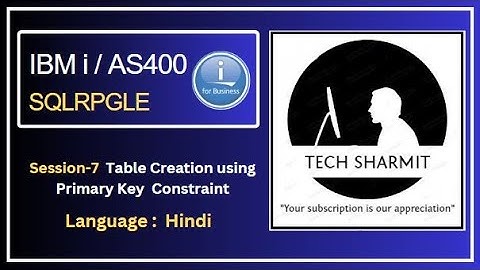 Primary key constraint in db2  | sqlrpgle in as400 |  sqlrpgle in ibmi | sqlrpgle | ibmi  training |