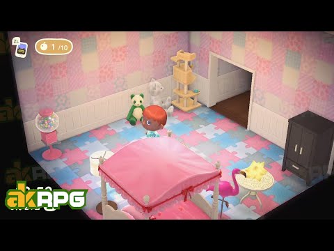 Cute Pink ACNH Room Design - Kidcore Animal Crossing New Horizons Idea
