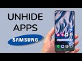 How To Unhide Apps On Samsung Phone