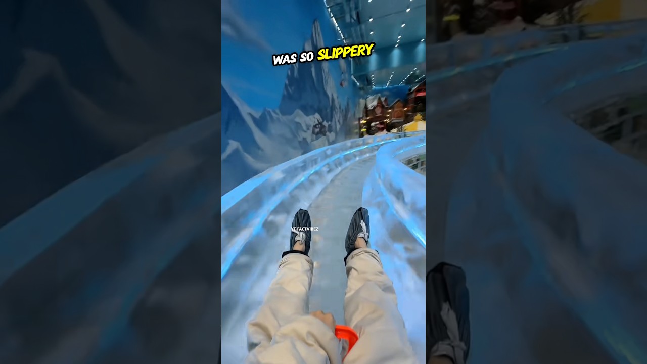 dangerous ice sliding 🥹