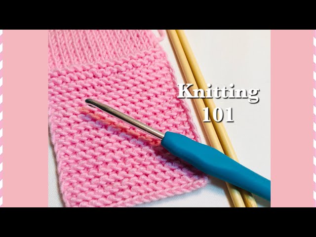 Knitting 101: Easy knitting Basics for beginners  How to cast on using a  crochet hook #1 