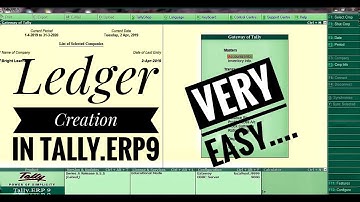 Create Ledger in Tally Erp 9