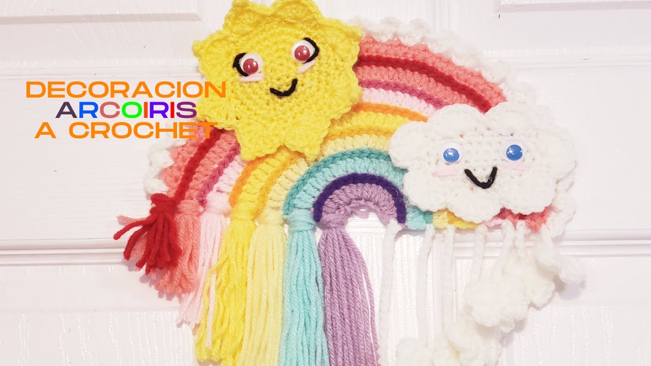ARCOIRIS A CROCHET, // FACIL Y LLAMATIVO IDEAL PARA DECORACION