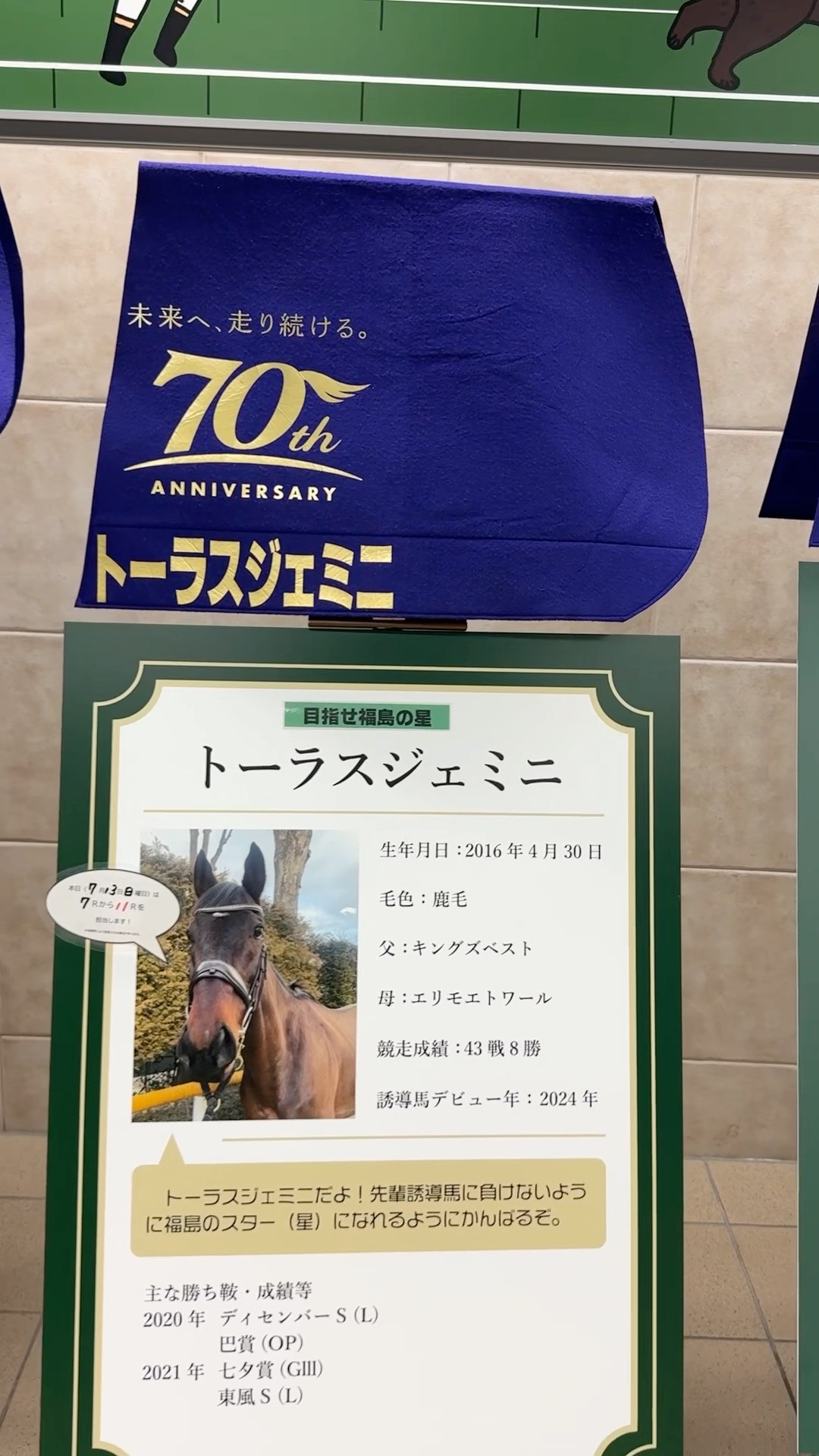 福島競馬場 誘導馬紹介展示 - YouTube