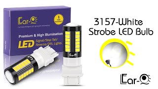 T25 3157 3156 LED Strobe Bulbs Flashing Reverse, Brake Lights, White