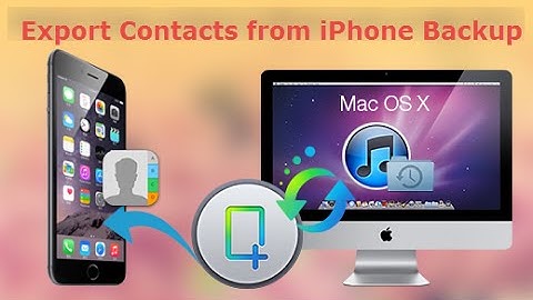 How to Export Contacts from iphone Backup