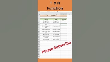 T vs N Function In Excel #exceltutorial #excel #exceltips #msexcel #shortsfeed #shortsfeed