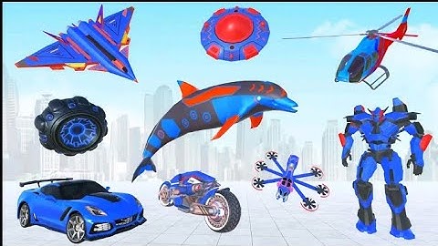Dolfin Transform Robot Game - Multi Robot Tank Transform / android iOS gameplay