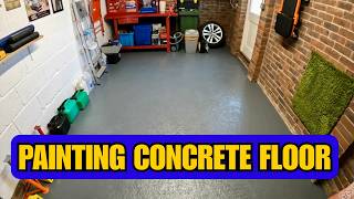 I Transformed My Dusty Garage Floor With Concrete Paint! DIY Workshop Makeover