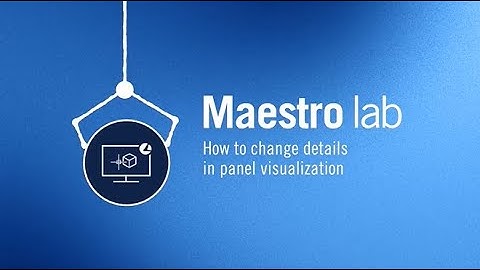 Maestro lab | How to change details in panel visualization