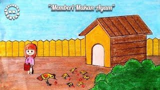 Memberi Makan Ayam | Kartun Anak | Keluarga Kertas