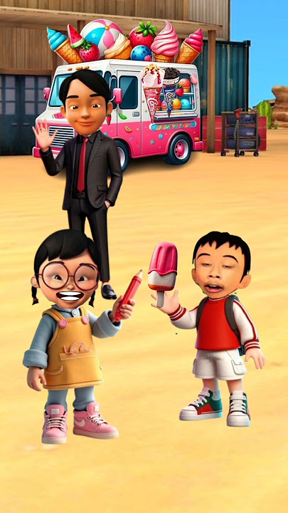 Heyโผ๏ธjangan rebutan eskrim dong #upinipin #kartun #animasi #lucu #shorts #trending