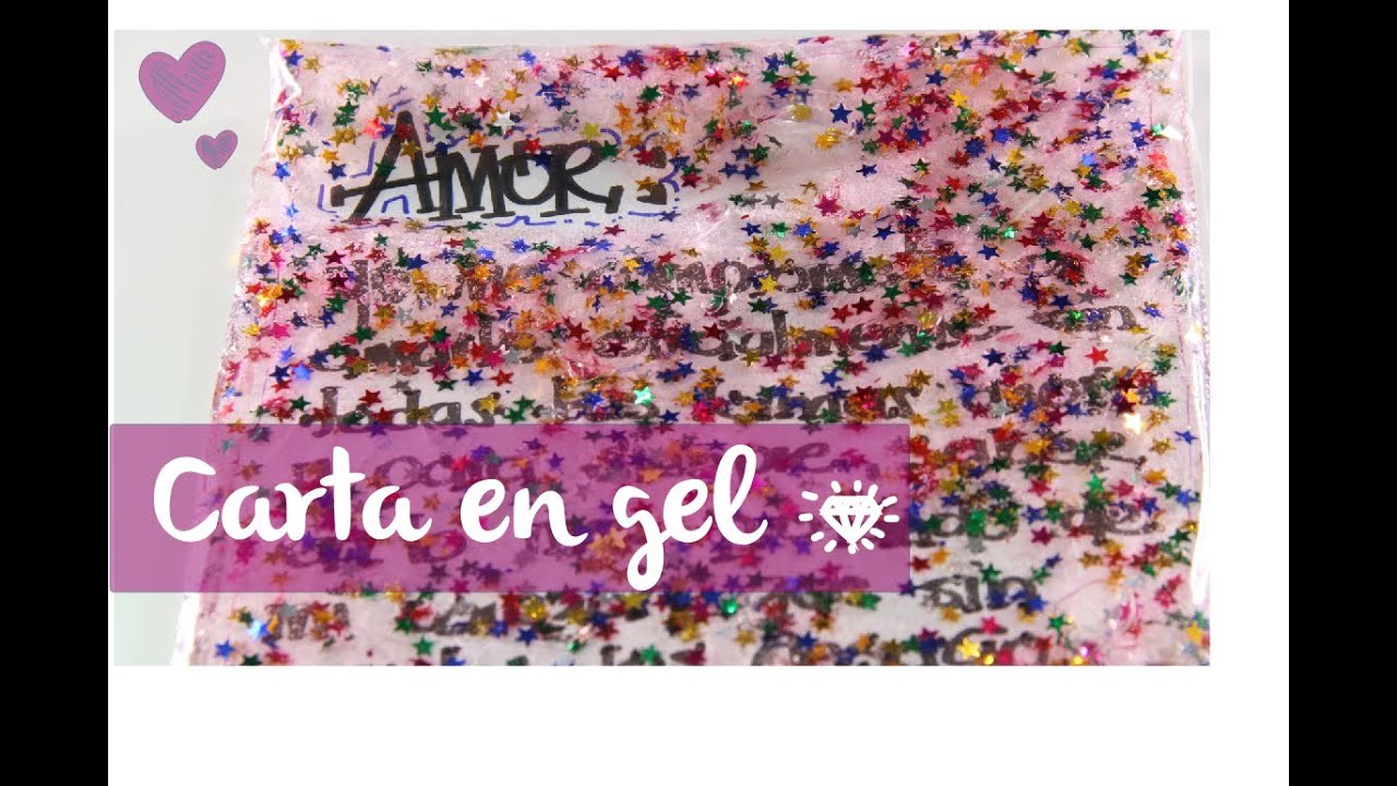 DIY carta en gel / DIY tarjeta en gel 💎 Sarish YouTube