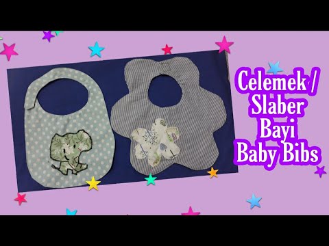 DIY CARA MEMBUAT SLABER / CELEMEK BAYI / DIY BABY BIBS || Cara Menjahit || How to sew