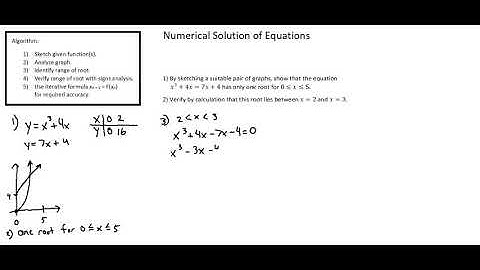 A-level Mathematics 9709: Numerical solution of equations example 1