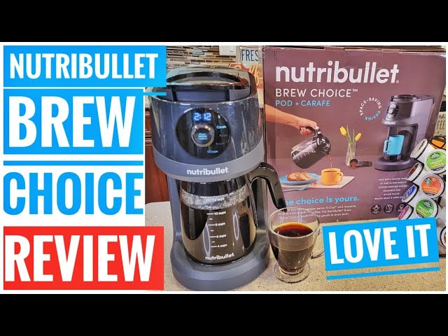 Nutrabullet Brew Choice Pod + Carafe, Coffee Maker, Space Saver