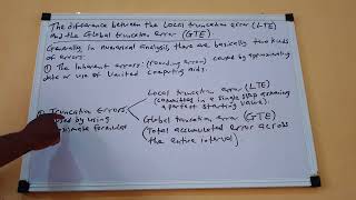 THE DIFFERENCES BETWEEN THE LOCAL TRUNCATION ERROR (LTE) AND THE GLOBAL TRUNCATION ERROR (GTE).