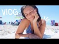 A random vlog beach day sunrise grwm food  more