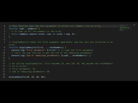Javascript Interview Question: Rest parameters in javascript
