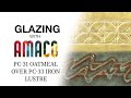 Glazing with amaco pc31 oatmeal over pc33 iron lustre