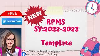 RPMS Portfolio SY: 2022-2023 (Free Downloadable Template for T1 - T3)