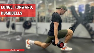 Lunge, Forward, Dumbbells