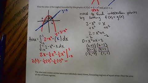 7.1 Area Between Two Curves (Vertical) examples