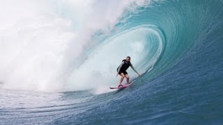 Maya Gabeira Surfs Giant Waves at Teahupoo