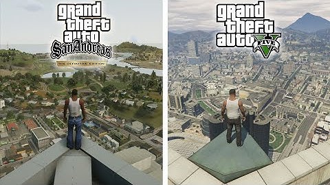 GTA 5 VS SAN ANDREAS THE DEFINITIVE EDITION REMASTERED | GRAPHICS COMPARISON - 4K 60 FPS PS5