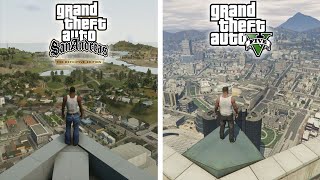 GTA 5 VS SAN ANDREAS THE DEFINITIVE EDITION REMASTERED | GRAPHICS COMPARISON - 4K 60 FPS PS5