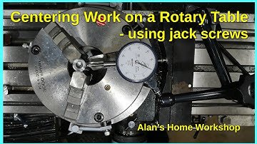 Centering work on the rotary table