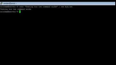 Linux - tee Command - w3resource