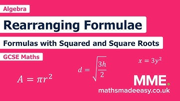 Algebra - Rearranging Formulae (Foundation) (Video 2)