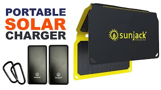 SunJack 25 Watt Portable Solar Charger with 10000mAh Power Banks Resimi