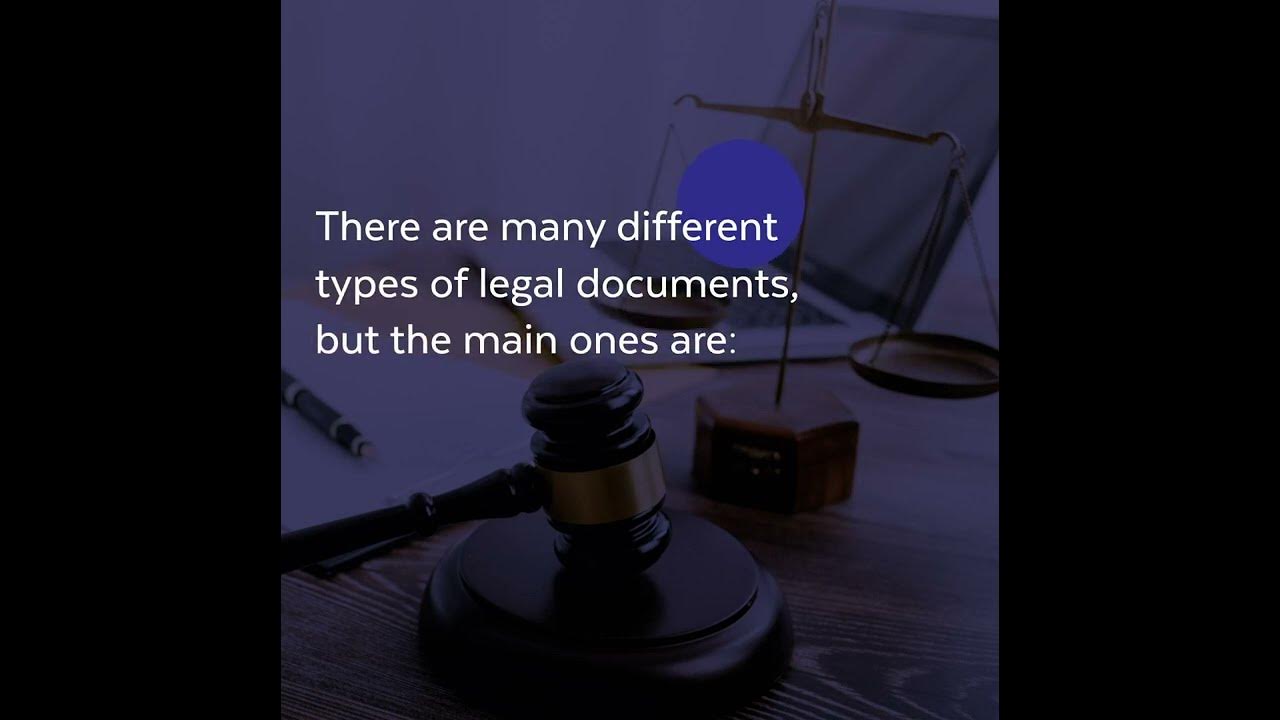 Types of Legal Documents YouTube