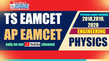 AP & TS EAMCET 2018,2019,2020 (PREVIOUS) PAPER ANALYSIS & WEIGHTAGE OF PHYSICS FOR ENGINEERING